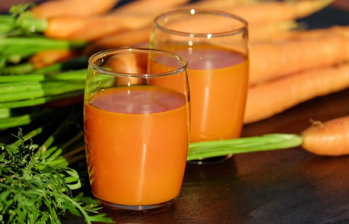 Foods rich in beta-carotene such as carrots